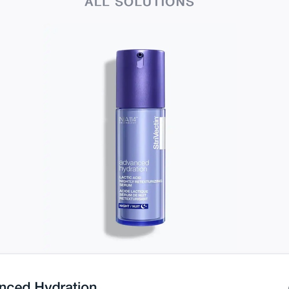 Brand new and sealed Strivectin advanced hydration lactic acid nightly serum